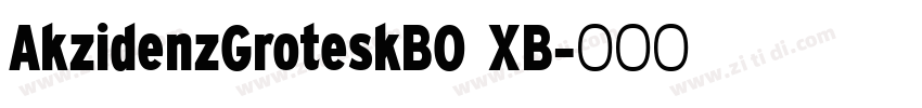 AkzidenzGroteskBO XB字体转换